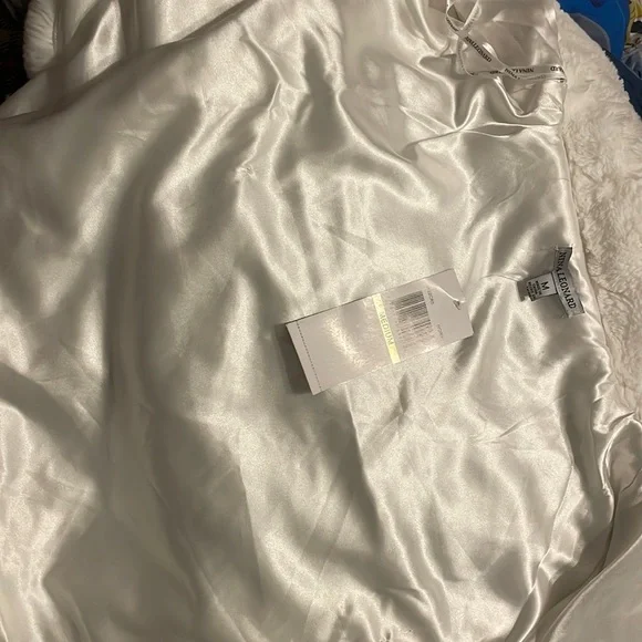 Nina Leonard Faux Fur White Caplet - Picture 5 of 6